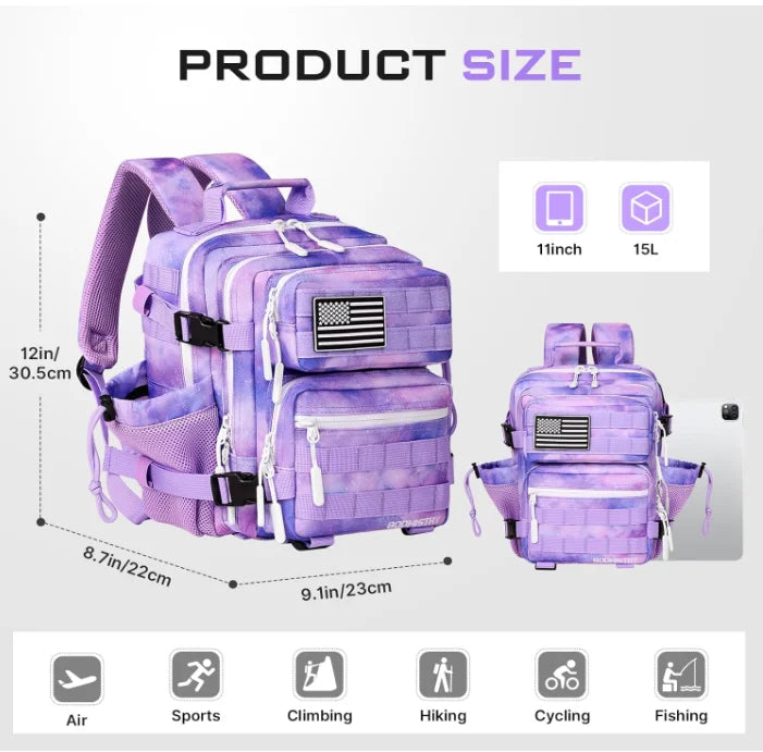 25L Water-Resistant Tactical Hiking Backpack - 3P Assault Pack for Outdoor Travel