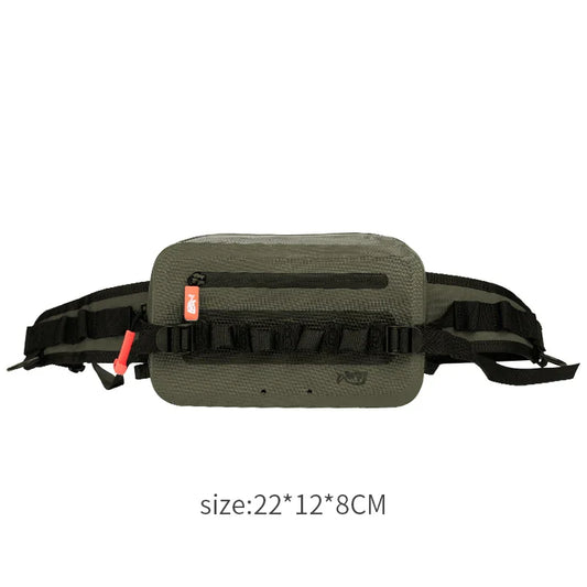 Fishing Tackle Waterproof Bag Outdoor Waist Fanny Pack Capacity Crossbody Bag Fishing Lures Line Box Storage Accessories