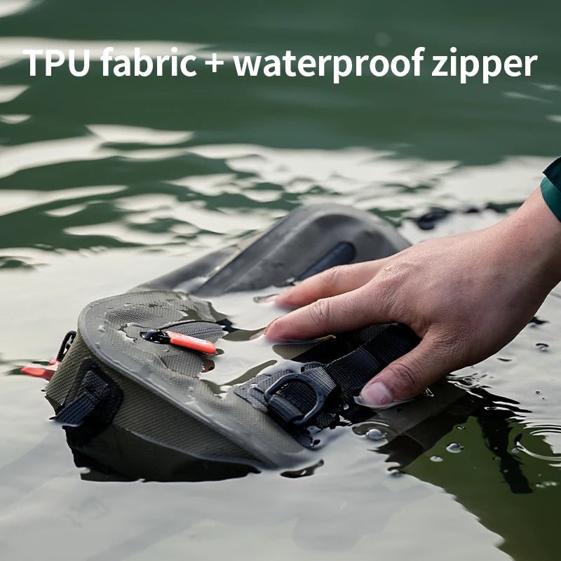 Fishing Tackle Waterproof Bag Outdoor Waist Fanny Pack Capacity Crossbody Bag Fishing Lures Line Box Storage Accessories