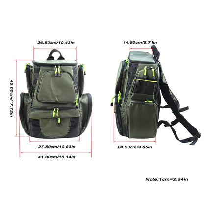 Large Capacity Fishing Tackle Bag Multifunctional Backpack 45*41*26Cm Outdoor Sport Hiking Waterproof Fishing Bag X483