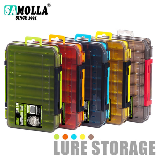 Double-Sided Compact Tackle Box - Streamline Fishing with Durable, Versatile Organizer for Lures, Hooks, Baits