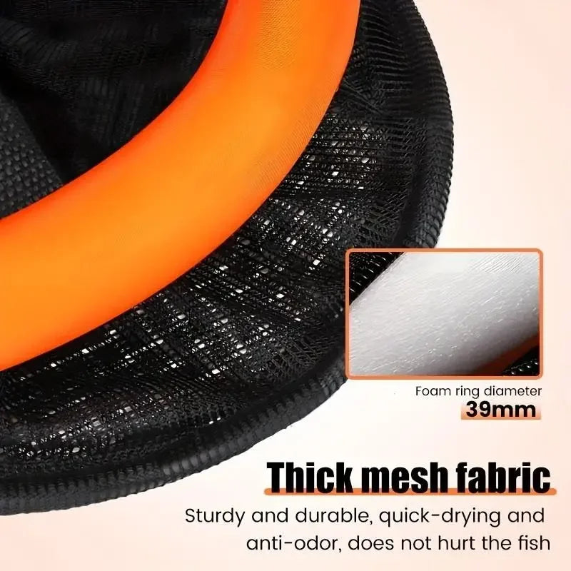 1Pc Fishing Net Fish Shrimp Basket Portable Mesh Landing Nets Fishing Bucket Anti-Jump Net Lobster Pocket Floating Fish Keeper
