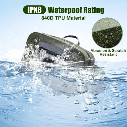 Fishing Bag Waterproof Multifunctional Portable Waist Pack Durable Fishing Backpack with Rod Holder Sling Shoulder Bag