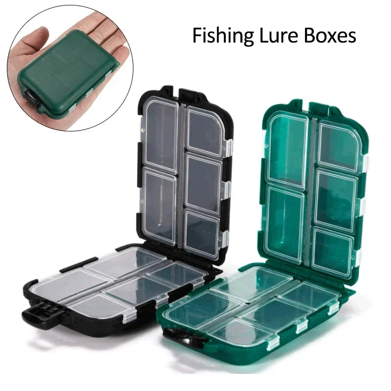 10 Compartments Fishing Lure Boxes Bait Storage Case Tackle Trays Hooks Organizer Accessory Waterproof