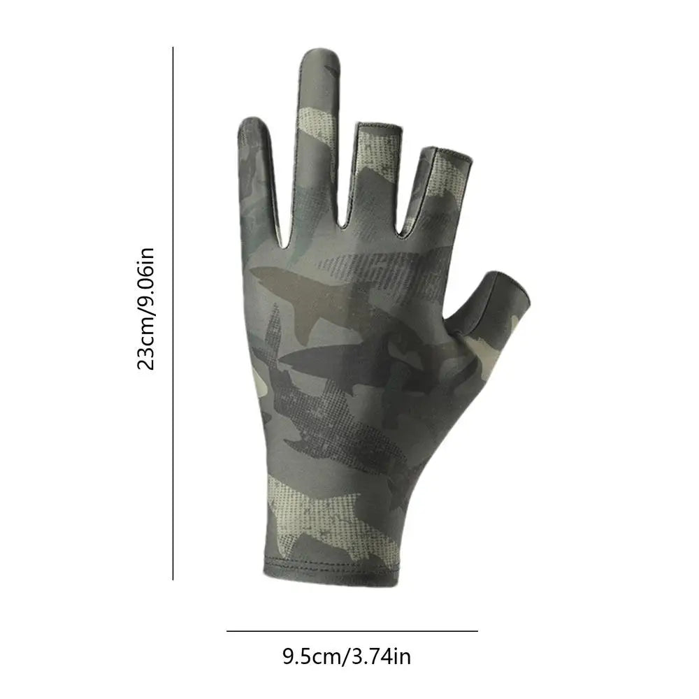 Anti-UV UPF50 Wear-Resistant Fishing Gloves Breathable Comfort Anti-Slip Grip for Fishing