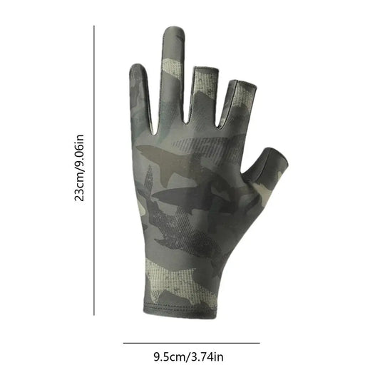 Anti-UV UPF50 Wear-Resistant Fishing Gloves Breathable Comfort Anti-Slip Grip for Fishing