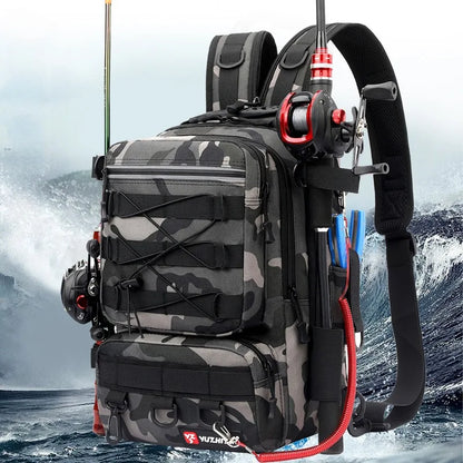 Camouflage Lure Fishing Bags Multi-Functional Backpack Outdoor Sports Large Capacity Rod Fishing Tackle Bag