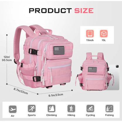 25L Water-Resistant Tactical Hiking Backpack - 3P Assault Pack for Outdoor Travel
