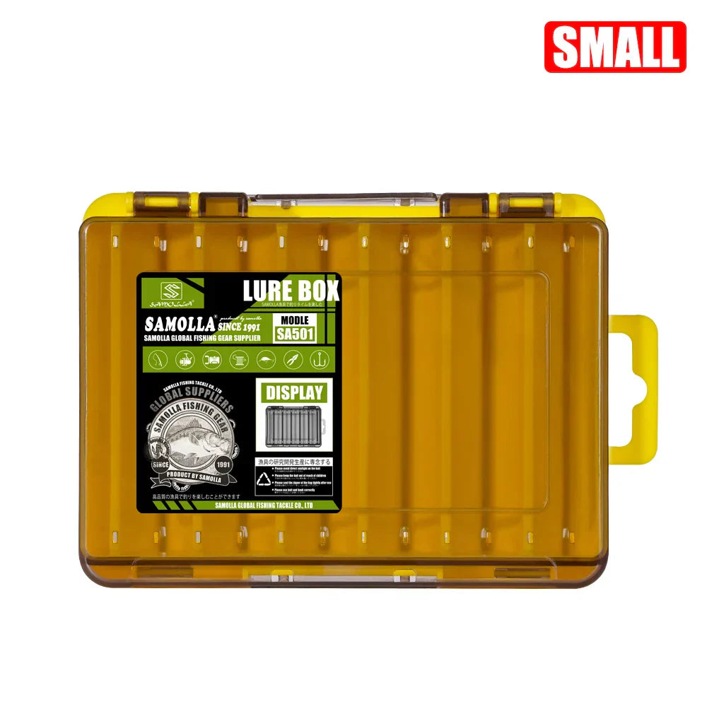 Double-Sided Compact Tackle Box - Streamline Fishing with Durable, Versatile Organizer for Lures, Hooks, Baits