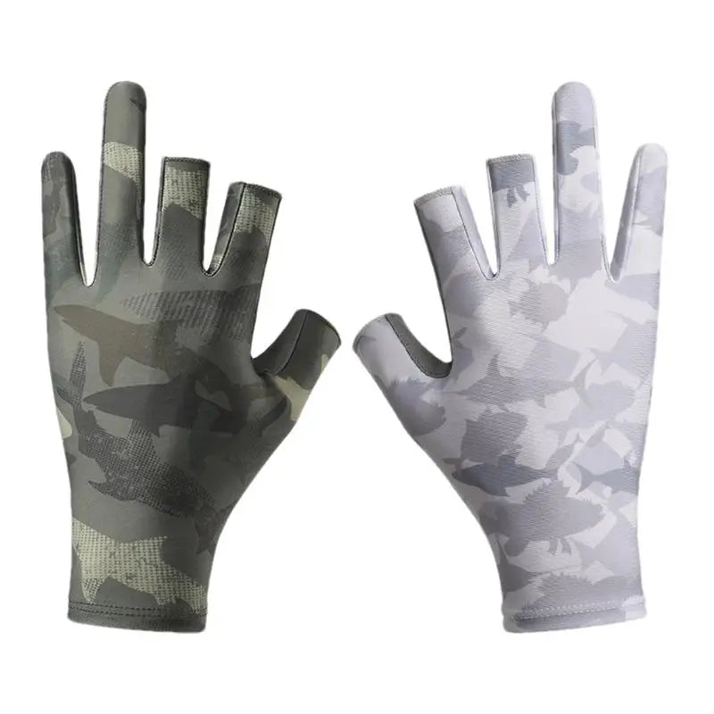 Anti-UV UPF50 Wear-Resistant Fishing Gloves Breathable Comfort Anti-Slip Grip for Fishing