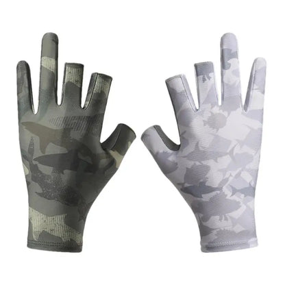 Anti-UV UPF50 Wear-Resistant Fishing Gloves Breathable Comfort Anti-Slip Grip for Fishing