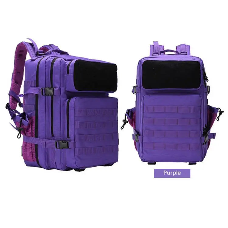 Purple Pastel Tactical Fishing Backpack for Women – 45L Water-Resistant Fishing & Outdoor Gear Bag, 1000D Oxford Fabric