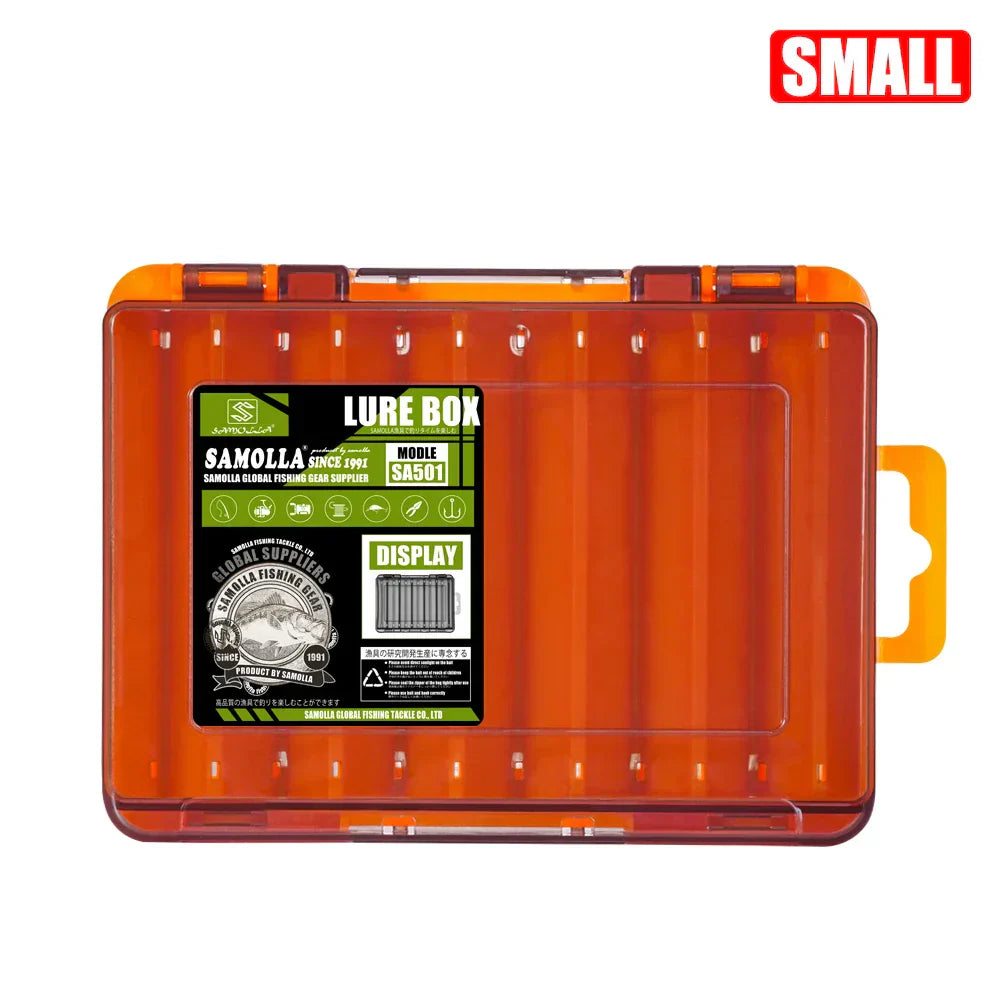Double-Sided Compact Tackle Box - Streamline Fishing with Durable, Versatile Organizer for Lures, Hooks, Baits