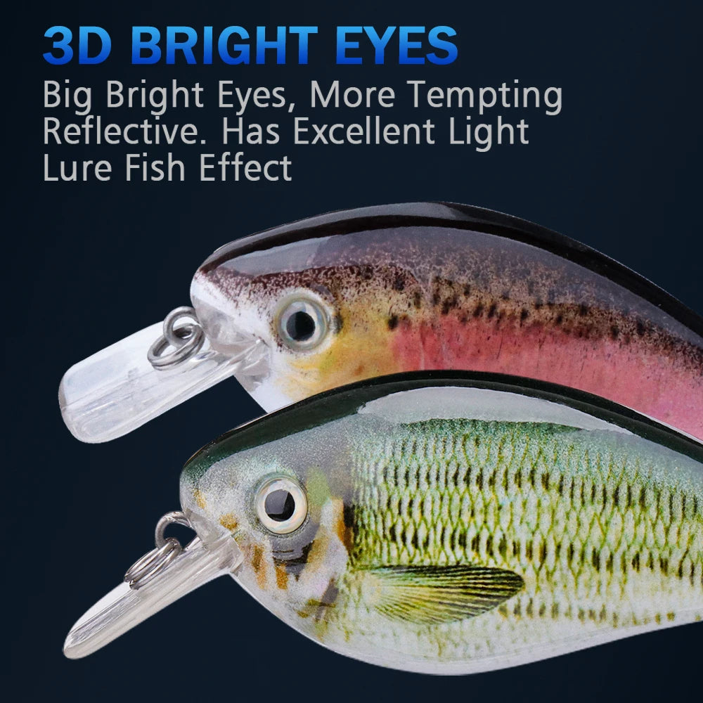 5Pcs Rattling Minnow Fishing Lures 7Cm 13G Lipless Crankbait Bass Trout Pike Wobblers Artificial Bait Floating Tackle Kit