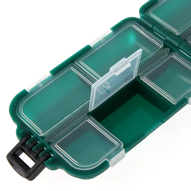 10 Compartments Fishing Lure Boxes Bait Storage Case Tackle Trays Hooks Organizer Accessory Waterproof