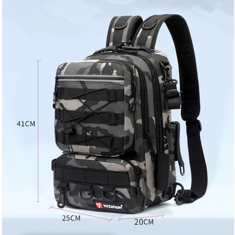 Camouflage Lure Fishing Bags Multi-Functional Backpack Outdoor Sports Large Capacity Rod Fishing Tackle Bag