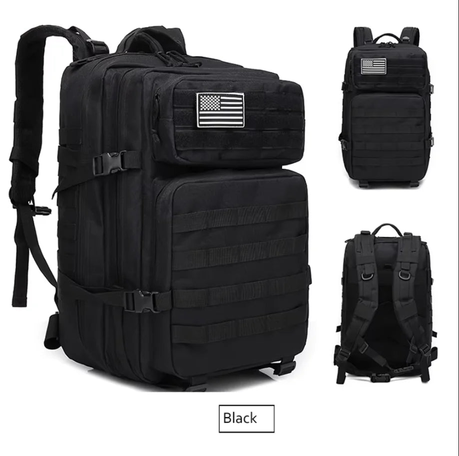 Purple Pastel Tactical Fishing Backpack for Women – 45L Water-Resistant Fishing & Outdoor Gear Bag, 1000D Oxford Fabric