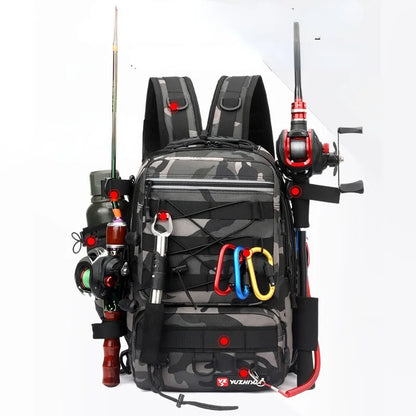Camouflage Lure Fishing Bags Multi-Functional Backpack Outdoor Sports Large Capacity Rod Fishing Tackle Bag
