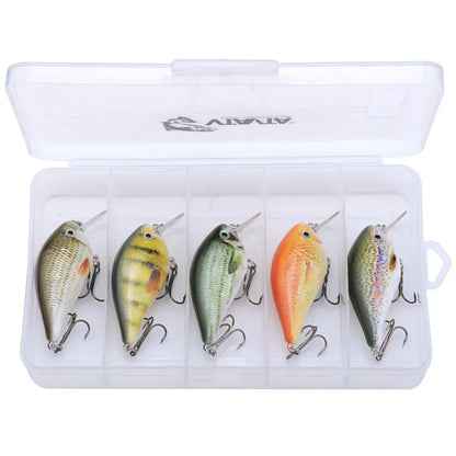 5Pcs Rattling Minnow Fishing Lures 7Cm 13G Lipless Crankbait Bass Trout Pike Wobblers Artificial Bait Floating Tackle Kit