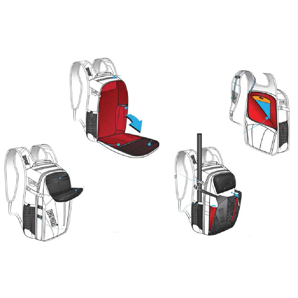 Fishing Bag 25L Bag & Detachable Belt Fishing Backpack 40Cm*32Cm*20Cm Fishing Tackle Bag Multifunctional Outdoor Backpack